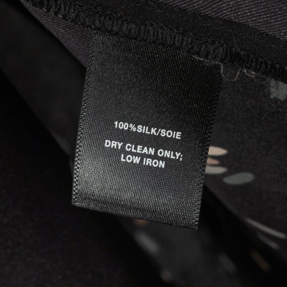 Lafayette 148 Thoren Black Silk Sprinkles-Print Shift Dress - Picture 9 of 11